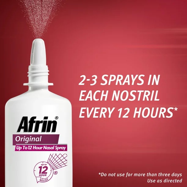 Afrin Original 12 Hour Nasal Congestion Relief Spray 1 fl oz